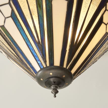 Endon 112191 - Loftlampe Tiffany ASTORIA 2xE27/60W/230V Ø 40 cm