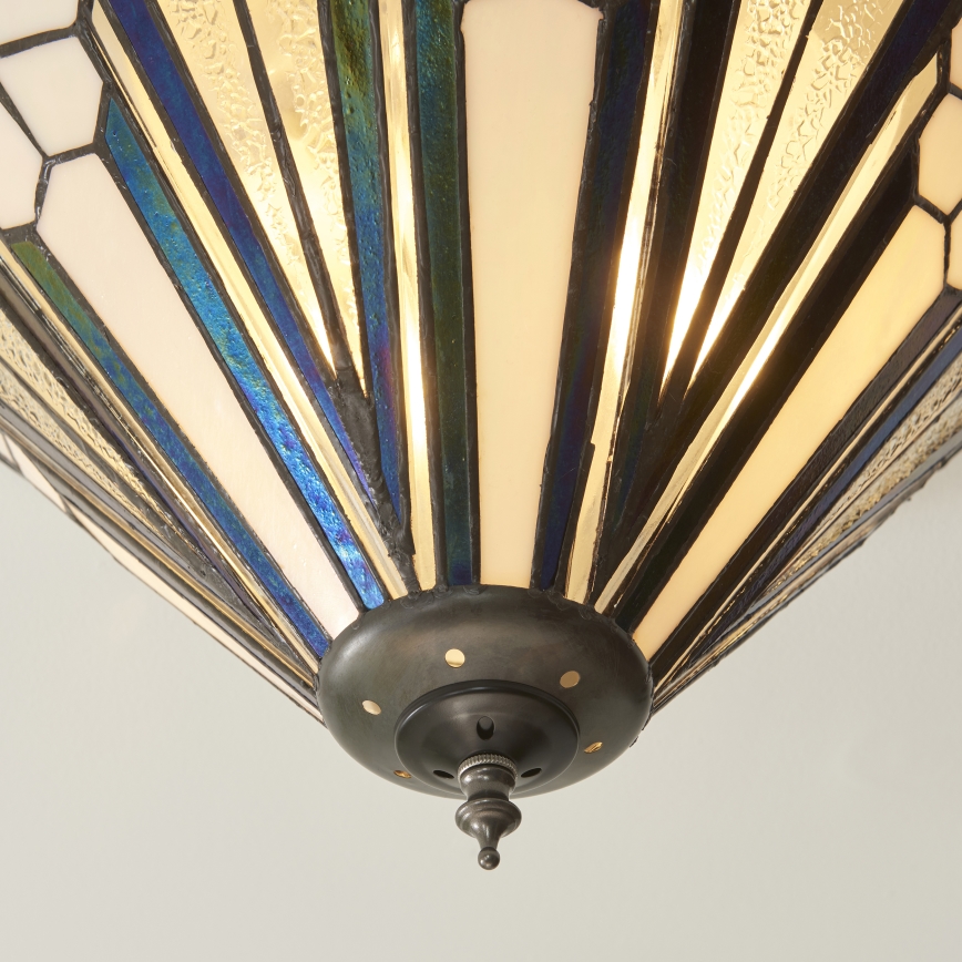 Endon 112191 - Loftlampe Tiffany ASTORIA 2xE27/60W/230V Ø 40 cm