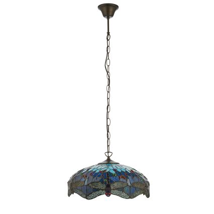Endon 112195 - Tiffany DRAGONFLY kædependel 1xE27/60W/230V Ø 41 cm