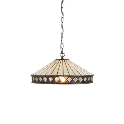 Endon 112196 - Lysekrone på kæde Tiffany FARGO 1xE27/60W/230V Ø 41,5 cm