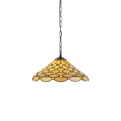 Endon 112226 - Lysekrone med kæde Tiffany PEARL 1xE27/10W/230V Ø45 cm