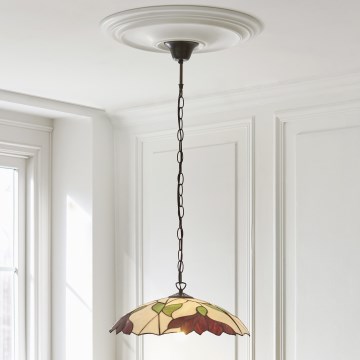 Endon 112246 - Lysekrone på kæde Tiffany BOTANICA 1xE27/60W/230V Ø 45 cm