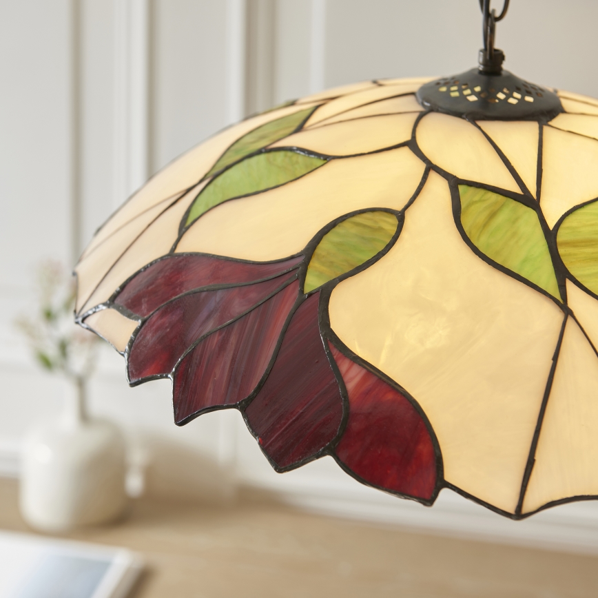 Endon 112246 - Lysekrone på kæde Tiffany BOTANICA 1xE27/60W/230V Ø 45 cm