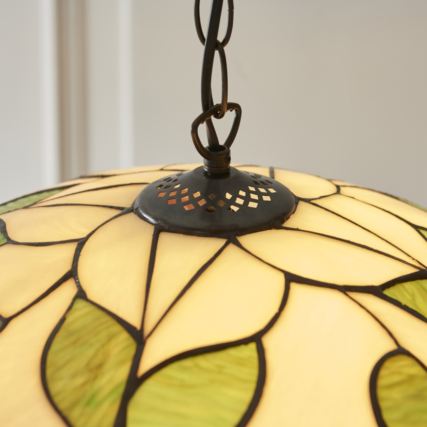 Endon 112246 - Lysekrone på kæde Tiffany BOTANICA 1xE27/60W/230V Ø 45 cm