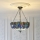 Endon 112250 - Kædeophængt lysekrone Tiffany DRAGONFLY 3xE27/60W/230V Ø 50 cm