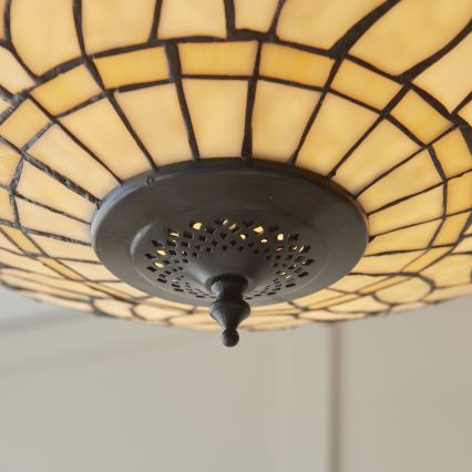 Endon 112251 - Lysekrone med kæde Tiffany DRAGONFLY 3xE27/60W/230V Ø 50 cm