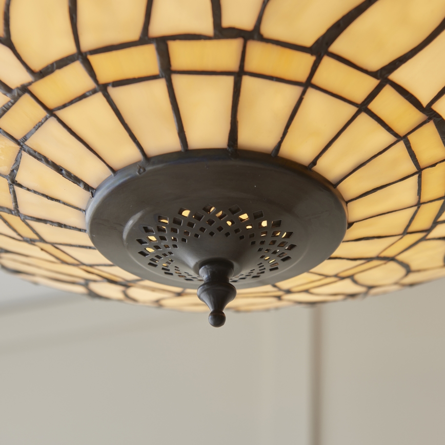 Endon 112251 - Lysekrone med kæde Tiffany DRAGONFLY 3xE27/60W/230V Ø 50 cm