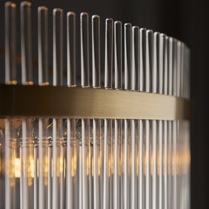 Endon 112574 - Lysekrone med kæde MARIETTA GRAND 7xE14/7W/230V messing/klart glas