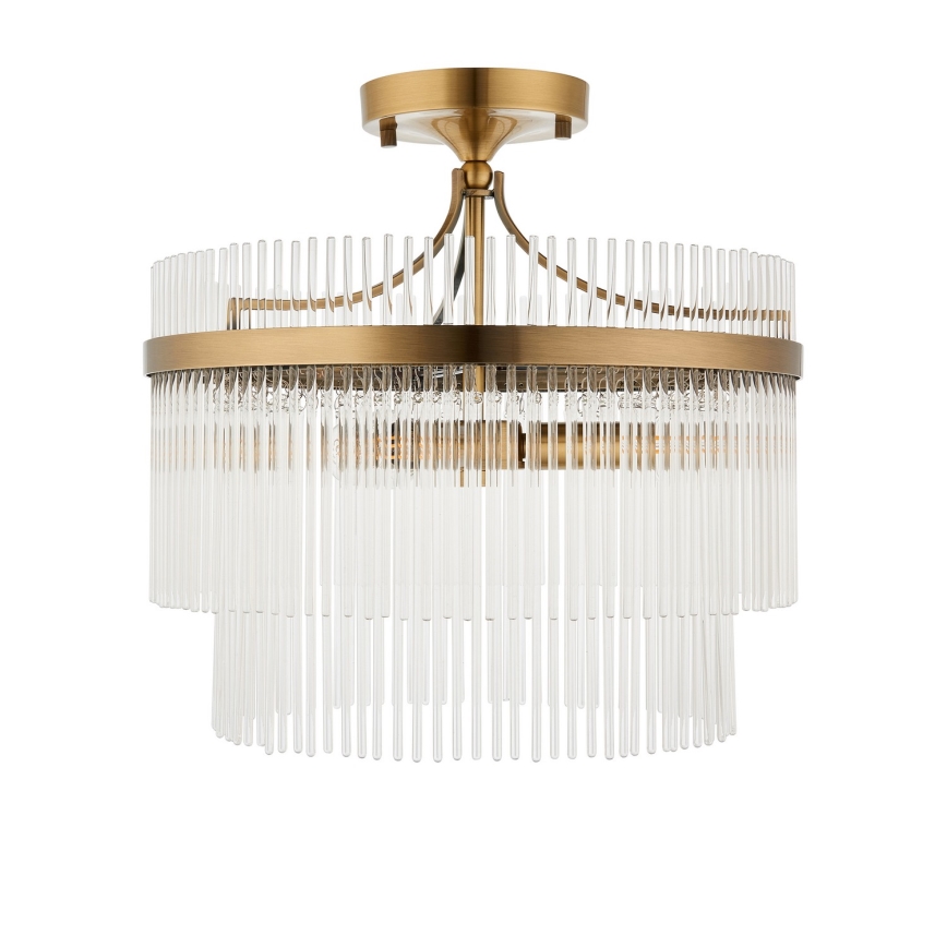 Endon 112575 - Loftlampe MARIETTA 3xE14/7W/230V messing/transparent