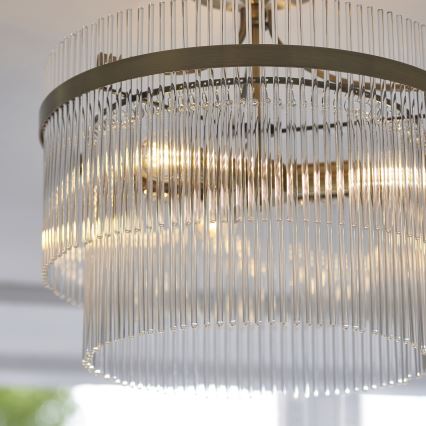 Endon 112575 - Loftlampe MARIETTA 3xE14/7W/230V messing/transparent