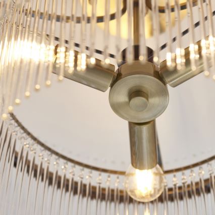 Endon 112575 - Loftlampe MARIETTA 3xE14/7W/230V messing/transparent