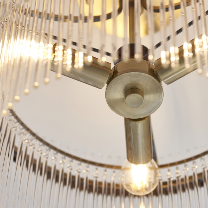 Endon 112575 - Loftlampe MARIETTA 3xE14/7W/230V messing/transparent