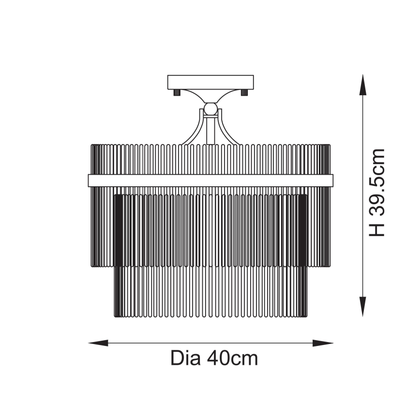 Endon 112575 - Loftlampe MARIETTA 3xE14/7W/230V messing/transparent