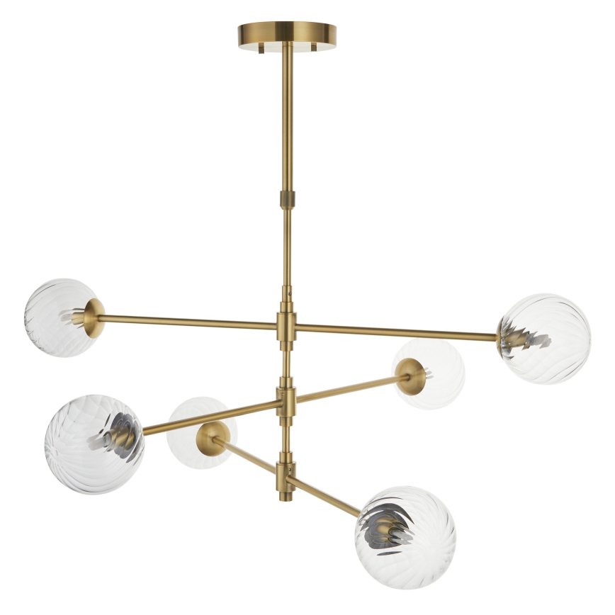 Endon 114039 - Loftlampe på stang 6xG9/3,2W/230V, guldfarvet