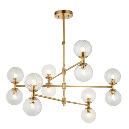 Endon 114041 - Lysekrone på stang 12xG9/3,2W/230V guld