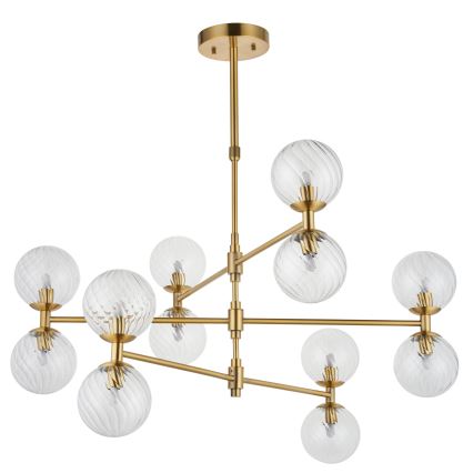 Endon 114041 - Lysekrone på stang 12xG9/3,2W/230V guld