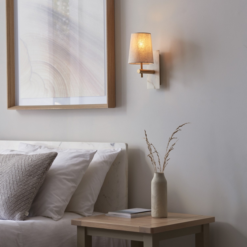 Endon 114200 - Væglampe 1xE14/7W/230V beige/guld