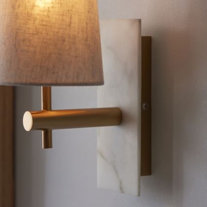 Endon 114200 - Væglampe 1xE14/7W/230V beige/guld