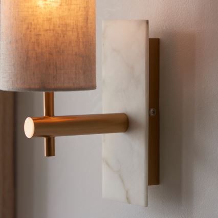 Endon 114201 - Væglampe 1xE14/7W/230V beige/guld