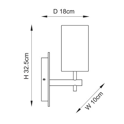 Endon 114201 - Væglampe 1xE14/7W/230V beige/guld