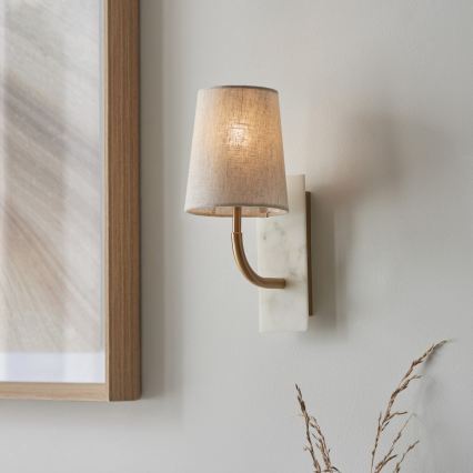 Endon 114202 - Væglampe 1xE14/7W/230V beige/guld