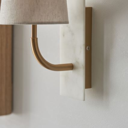 Endon 114202 - Væglampe 1xE14/7W/230V beige/guld