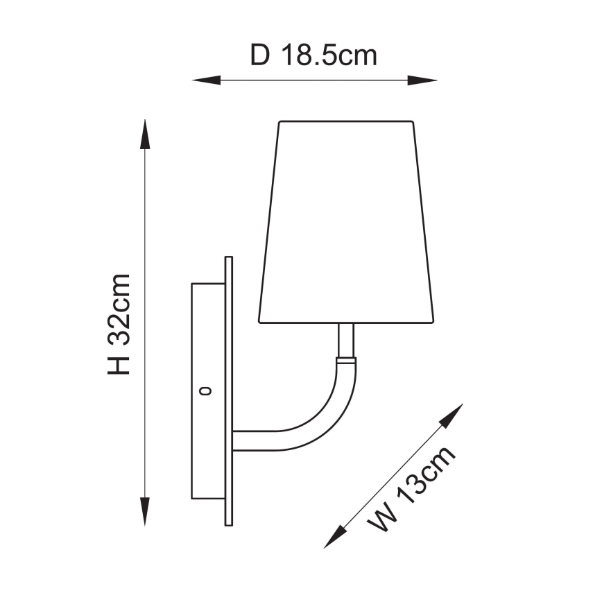 Endon 114202 - Væglampe 1xE14/7W/230V beige/guld
