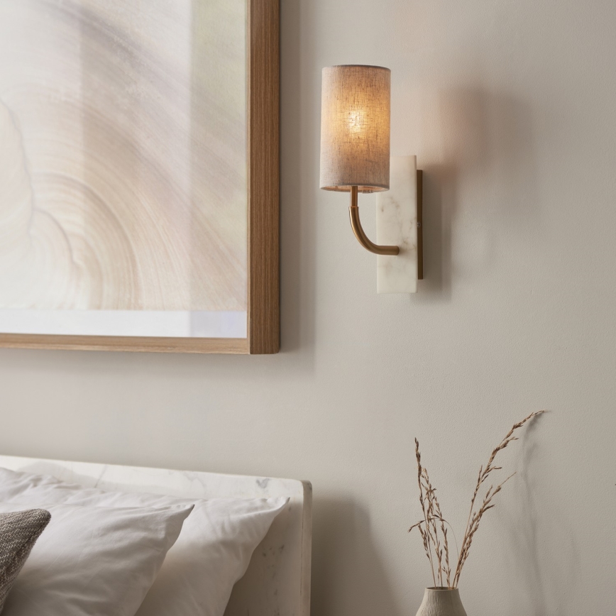 Endon 114203 - Væglampe 1xE14/7W/230V beige/guldfarvet