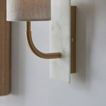 Endon 114203 - Væglampe 1xE14/7W/230V beige/guldfarvet