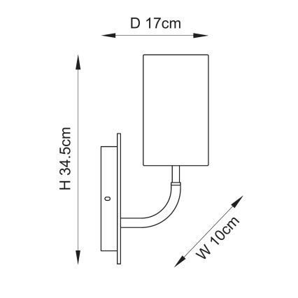 Endon 114203 - Væglampe 1xE14/7W/230V beige/guldfarvet