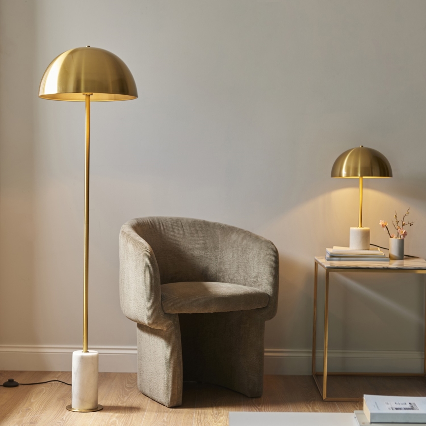 Endon 114208 - Gulvlampe BERTOIA 1xE27/10W/230V messing