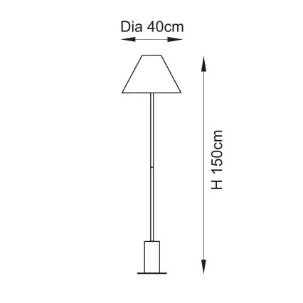 Endon 114209 - Gulvlampe 1xE27/10W/230V beige/guld