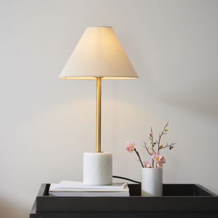 Endon 114211 - Bordlampe 1xE14/7W/230V beige/messing