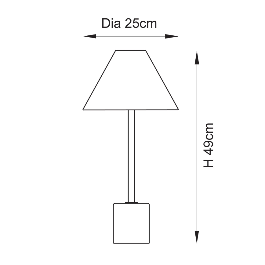Endon 114211 - Bordlampe 1xE14/7W/230V beige/messing