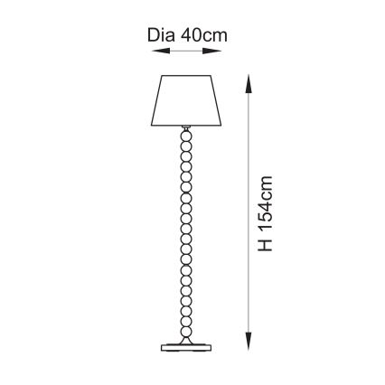 Endon 114667 - Gulvlampe HIGGLEDY 1xE27/10W/230V lyserød