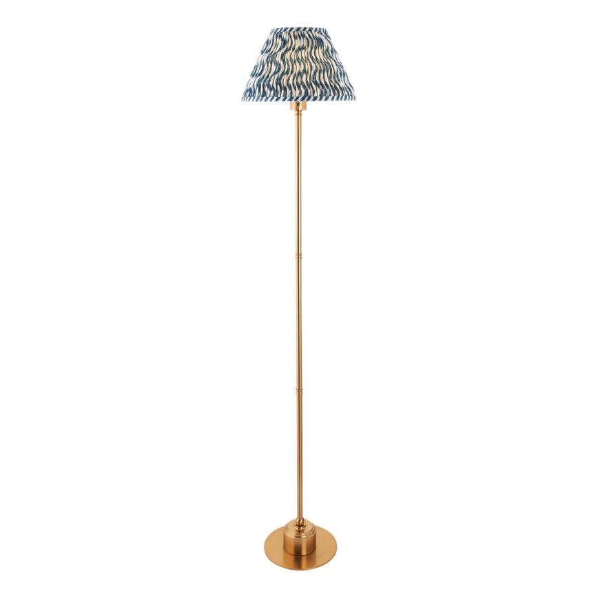 Endon 114778 - LED gulvlampe dæmpbar og genopladelig BURLEY LED/1,5W/5V 3600 mAh messing/blå