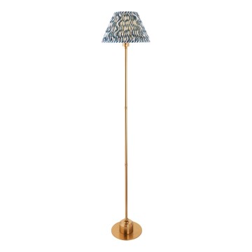 Endon 114778 - LED gulvlampe dæmpbar og genopladelig BURLEY LED/1,5W/5V messing/blå