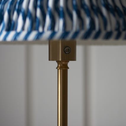 Endon 114778 - LED gulvlampe dæmpbar og genopladelig BURLEY LED/1,5W/5V 3600 mAh messing/blå