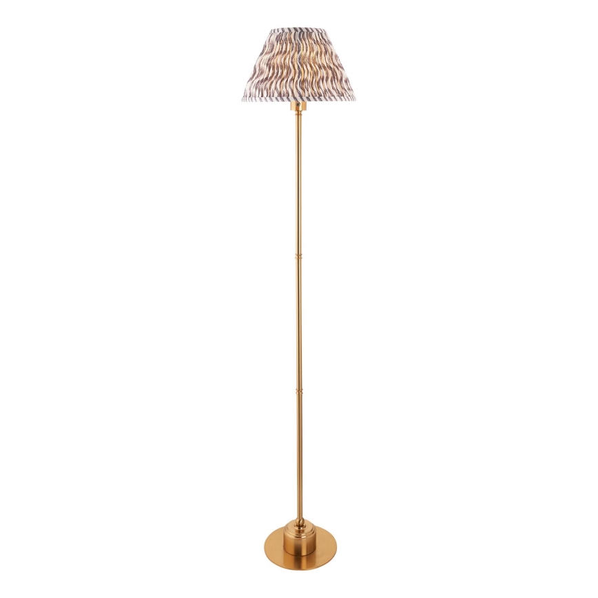Endon 114785 - LED gulvlampe dæmpbar og genopladelig BURLEY LED/1,5W/5V messing/grå