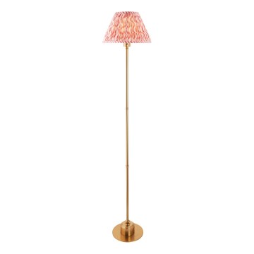 Endon 114786 - LED gulvlampe dæmpbar og genopladelig BURLEY LED/1,5W/5V messing/lyserød