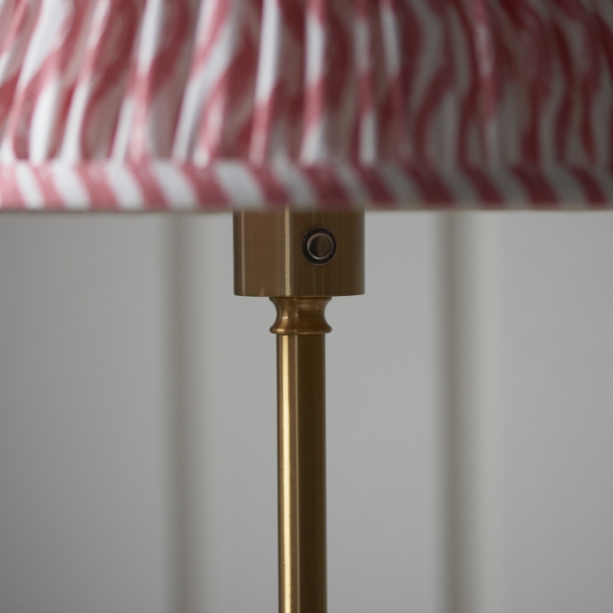 Endon 114786 - LED gulvlampe dæmpbar og genopladelig BURLEY LED/1,5W/5V 3600 mAh messing/lyserød