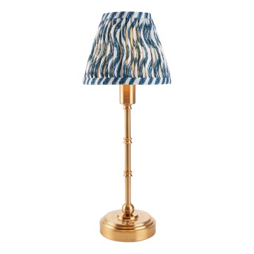 Endon 114796 - LED Bordlampe dæmpbar og genopladelig BURLEY LED/1,5W/5V messing/blå