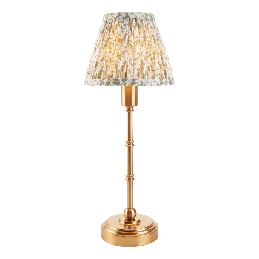 Endon 114800 - LED Bordlampe dæmpbar og genopladelig BURLEY LED/1,5W/5V messing/grøn