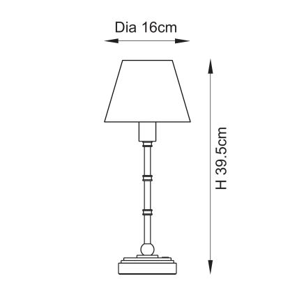 Endon 114804 - LED Bordlampe dæmpbar og genopladelig BURLEY LED/1,5W/5V 3600 mAh messing/lyserød