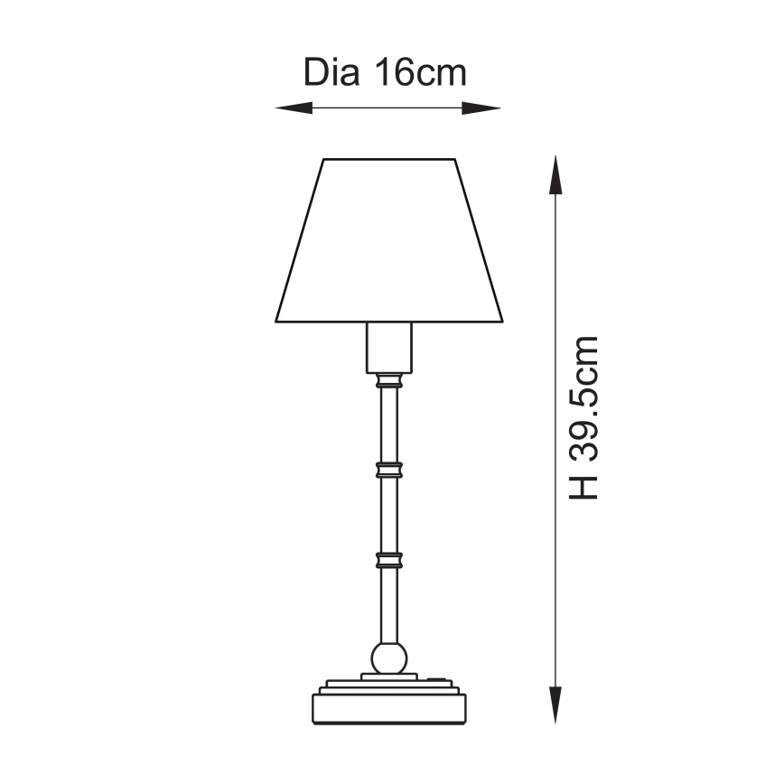 Endon 114804 - LED Bordlampe dæmpbar og genopladelig BURLEY LED/1,5W/5V 3600 mAh messing/lyserød