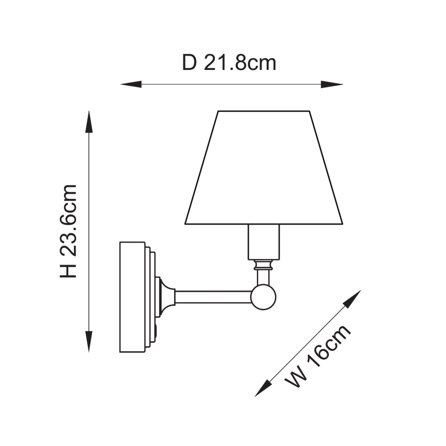 Endon 114817 - LED væglampe dæmpbar og genopladelig BURLEY LED/1,5W/5V messing/lyserød