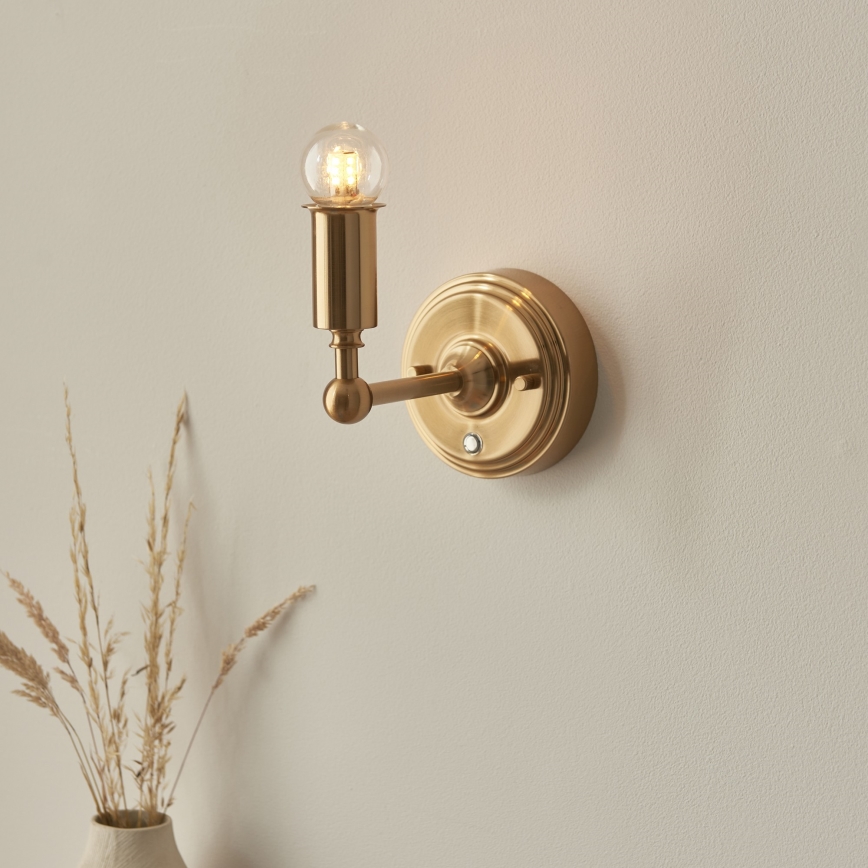 Endon 114831 - LED væglampe dæmpbar og genopladelig BURLEY LED/1,5W/5V messing/beige