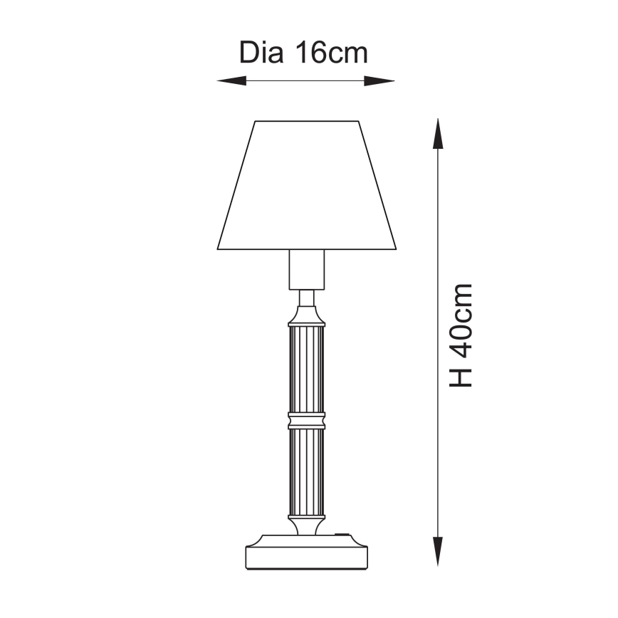 Endon 114842 - LED Bordlampe dæmpbar og genopladelig MORTON LED/1,5W/5V 3600 mAh messing/lyserød