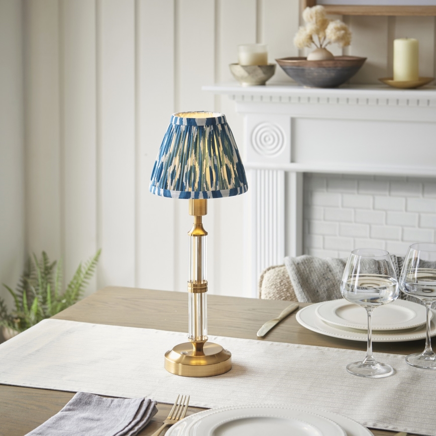 Endon 114846 - LED Bordlampe dæmpbar og genopladelig MORTON LED/1,5W/5V 3600 mAh messing/blå