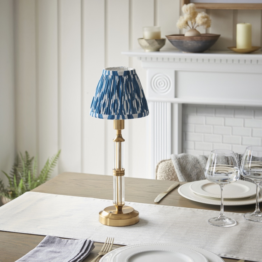 Endon 114846 - LED Bordlampe dæmpbar og genopladelig MORTON LED/1,5W/5V 3600 mAh messing/blå